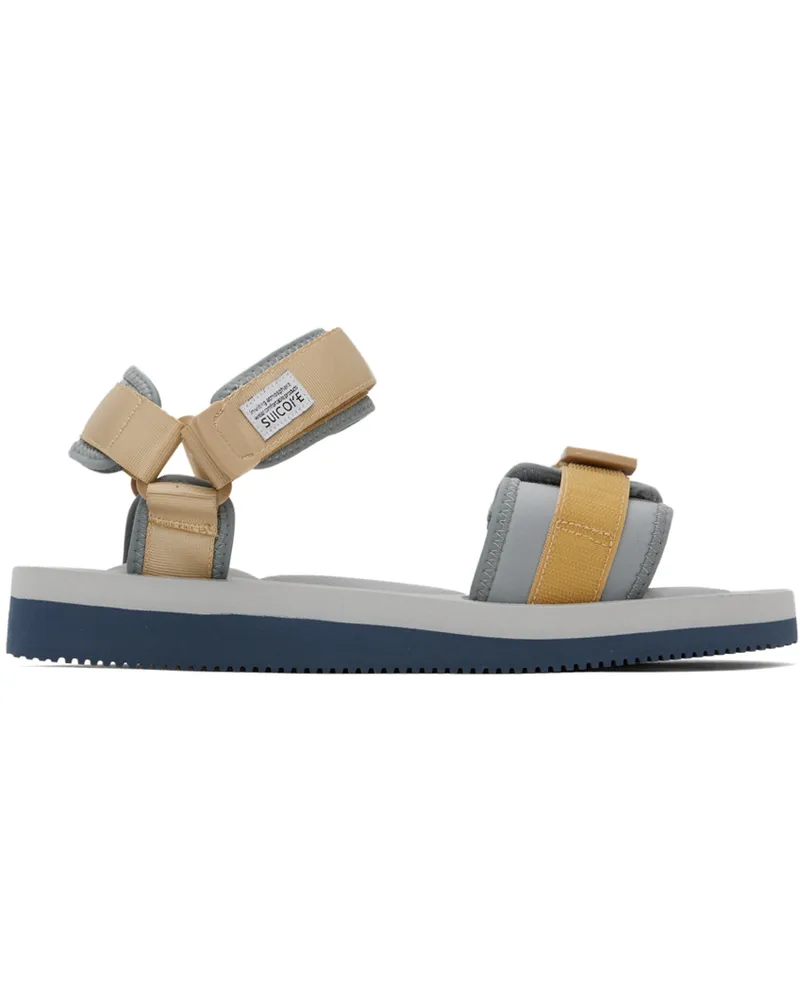 SUICOKE Beige & Gray CEL-V Sandals Beige