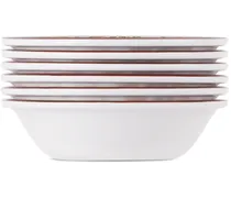 White Pancale Bowl Set, 6 pcs