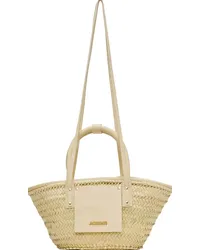 Jacquemus Beige & Off-White Les Classiques 'Le petit panier Soli' Tote Ivory