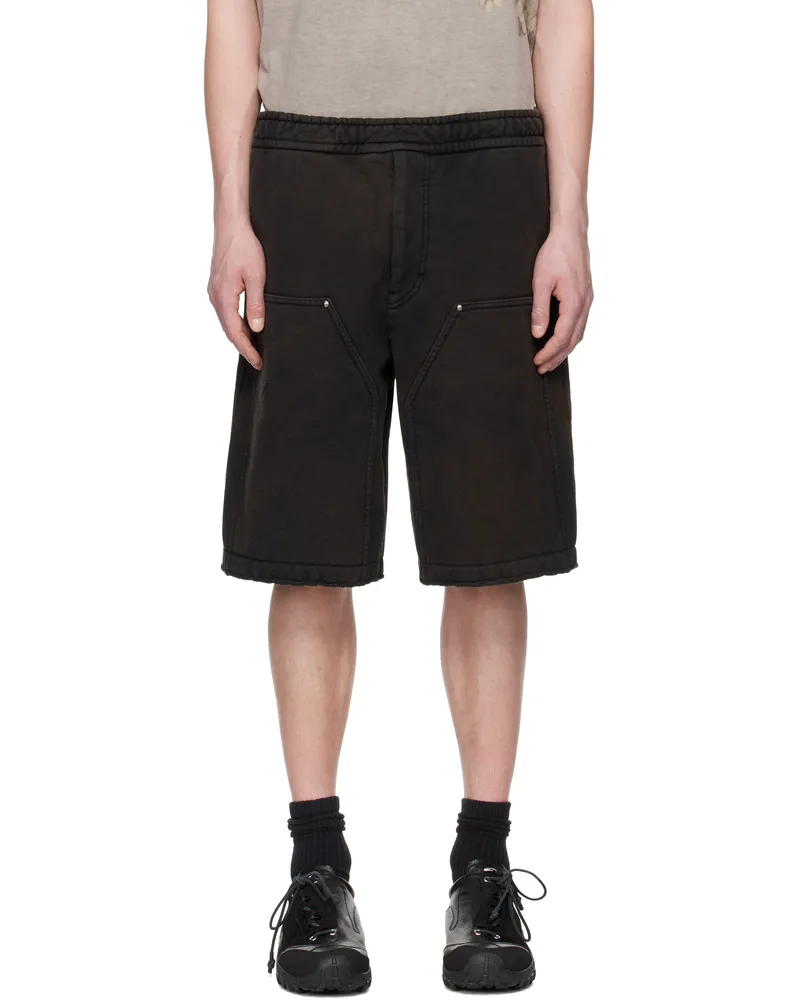 Wooyoungmi Brown Dyed Cotton Shorts Mud760d