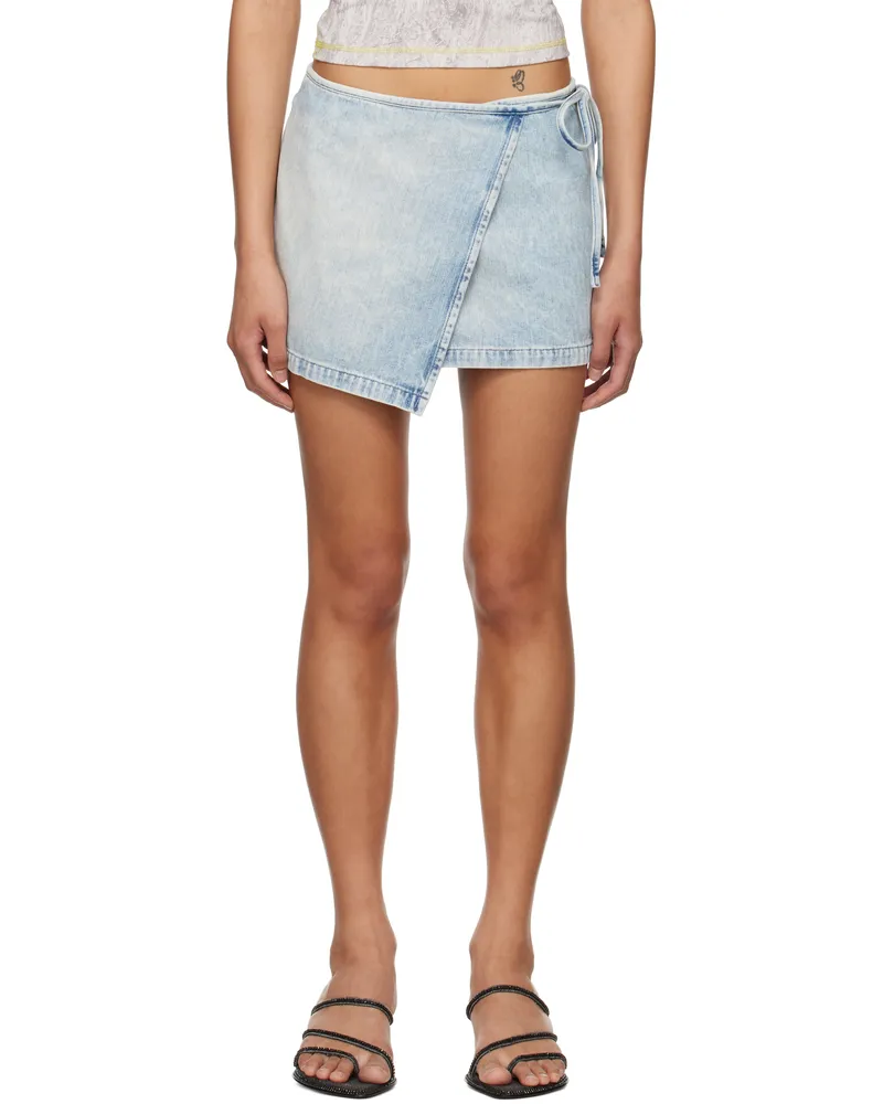 Diesel Blue De-Lem-Mini Denim Miniskirt 01