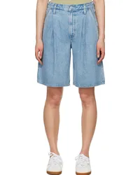 AGOLDE Blue Ellis Denim Shorts Baffle