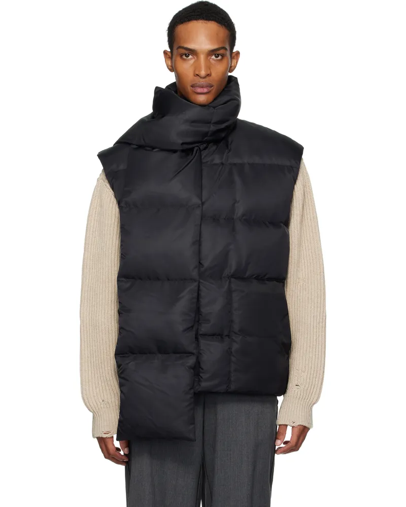 Maison Margiela Black Scarf Down Vest 900