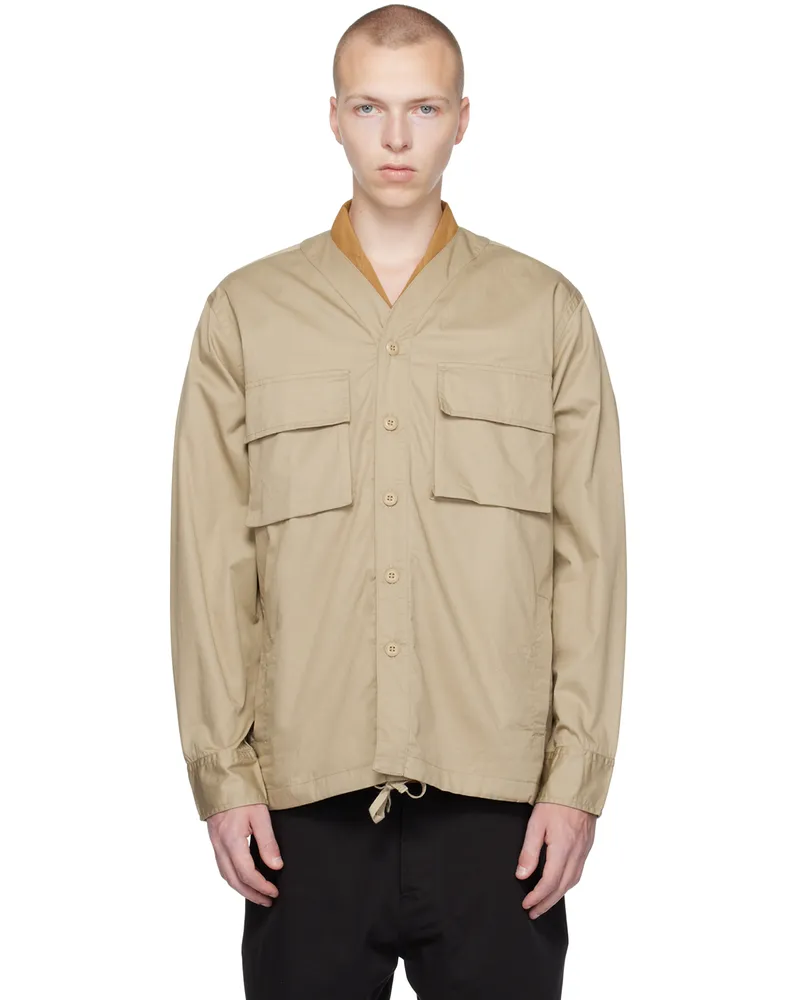 Universal Works Taupe Parachute Jacket Stone