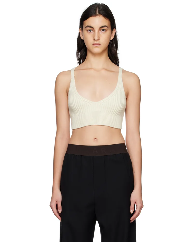 HALFBOY Off-White V-Neck Tank Top Cream