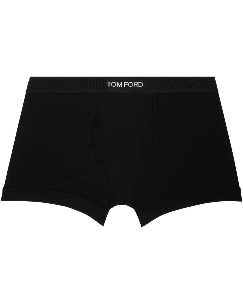 Tom Ford Black Cotton Boxer Briefs 002black
