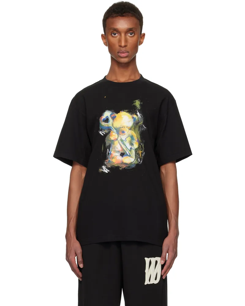 WE 11 DONE Black Teddy Bear T-shirt Black