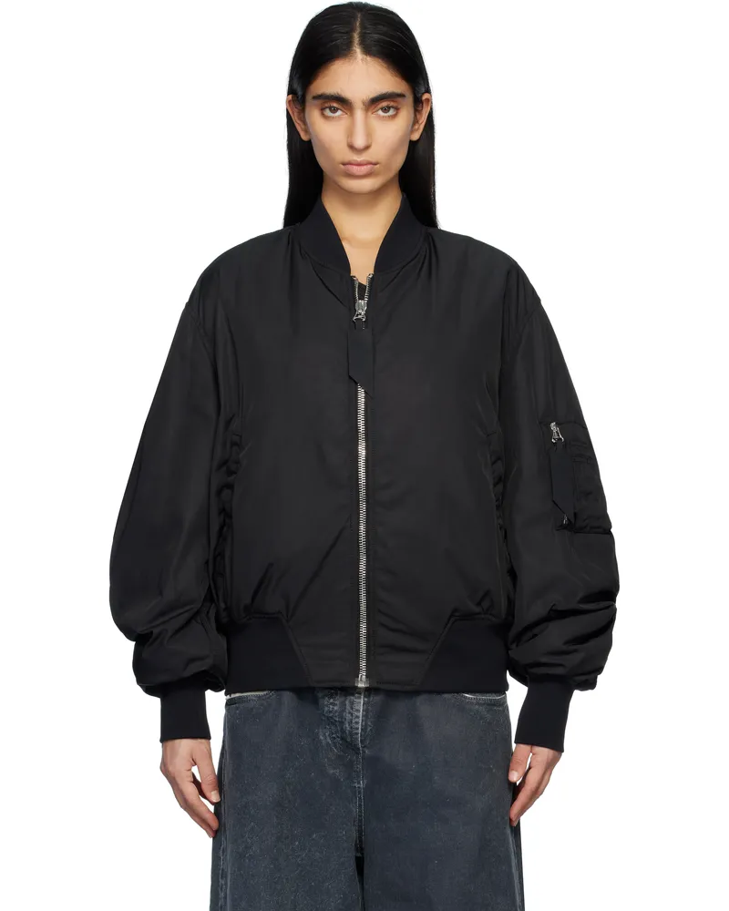 ATTICO Black Anja Bomber Jacket 100