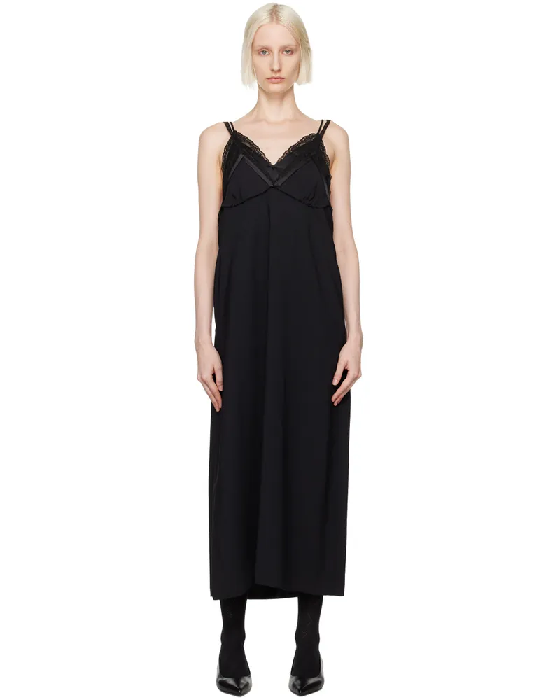 OPEN YY Black Layered Slip Dress Black
