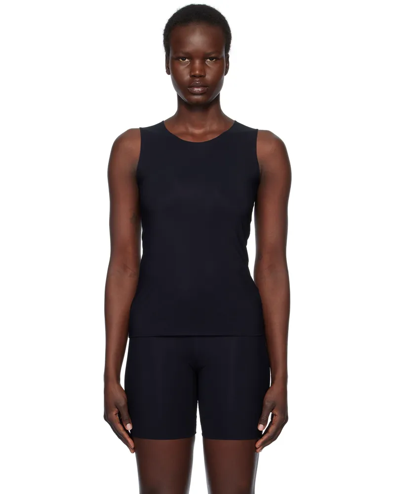 Jil Sander Black Nylon Tank Top 001