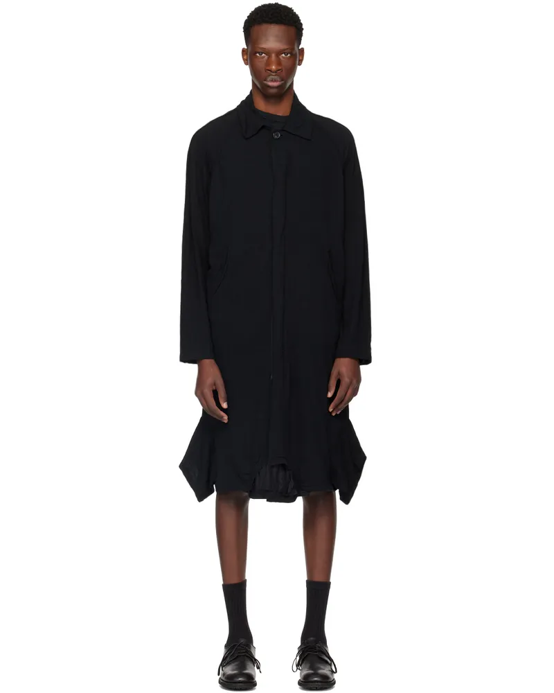 Undercover Black Asymmetric Coat Black