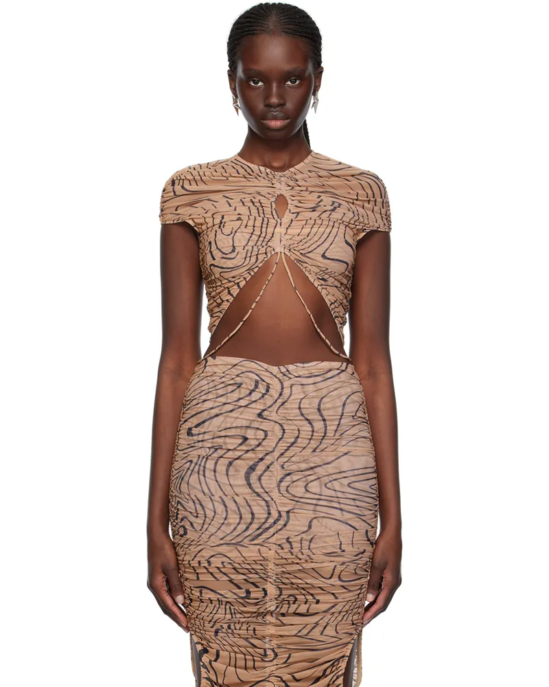 Thierry Mugler Tan Printed T-Shirt So29