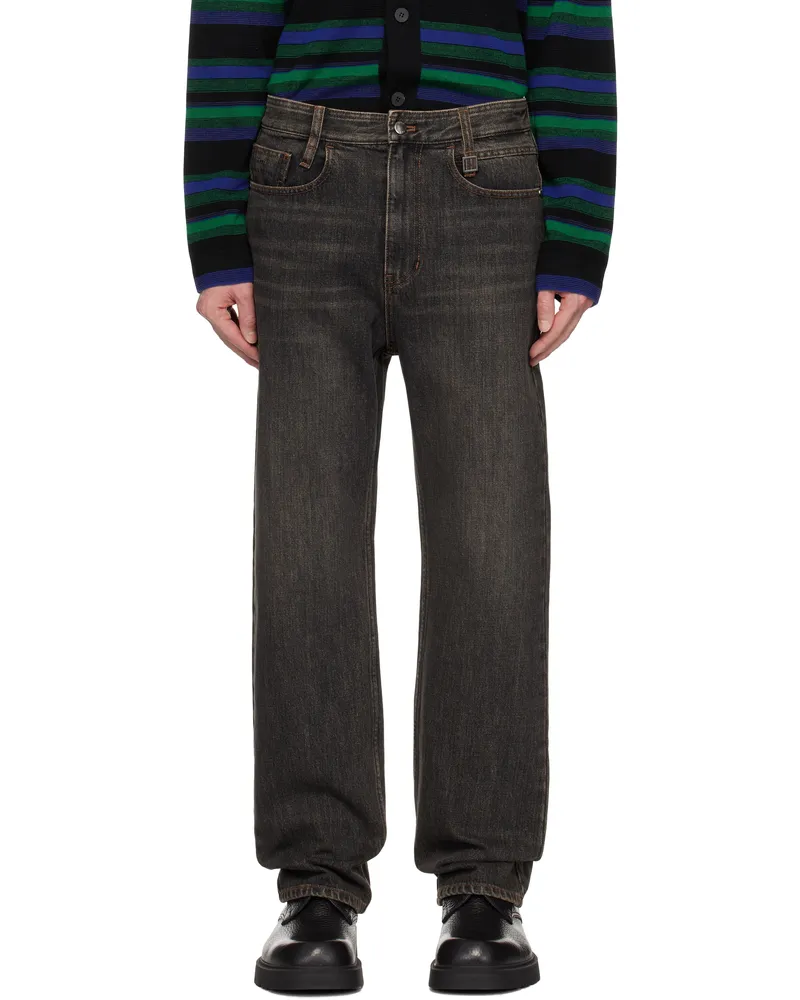 Wooyoungmi Gray New Straight Jeans Grey985g
