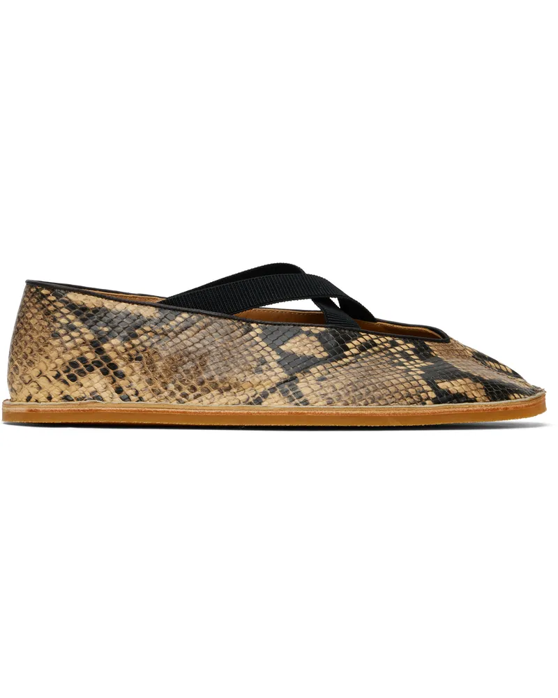 Dries van Noten Beige & Black Leather Loafers 103