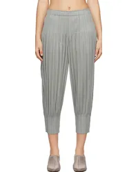 Issey Miyake Gray Fluffy Basics Trousers 11-cool