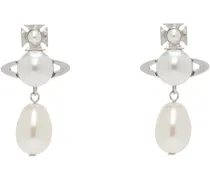 White & Silver Inass Earrings