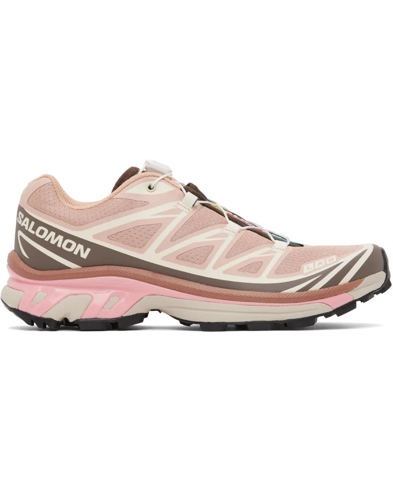 Salomon Pink XT-6 Sneakers Mahogany
