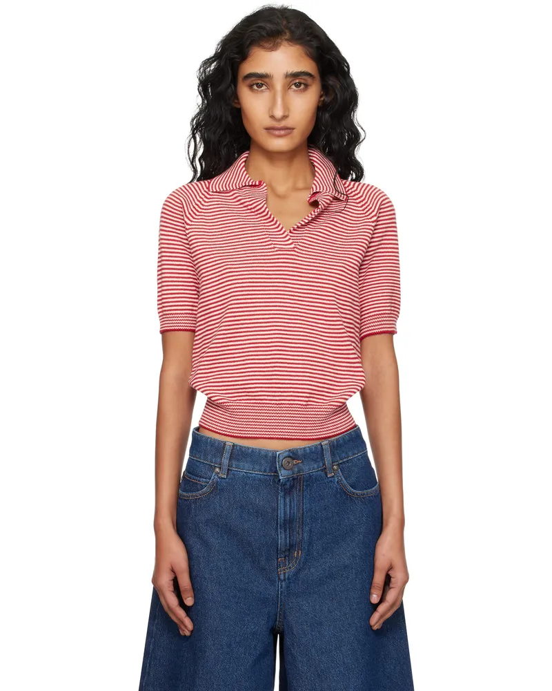 Max Mara Red & Off-White Junior Polo 018