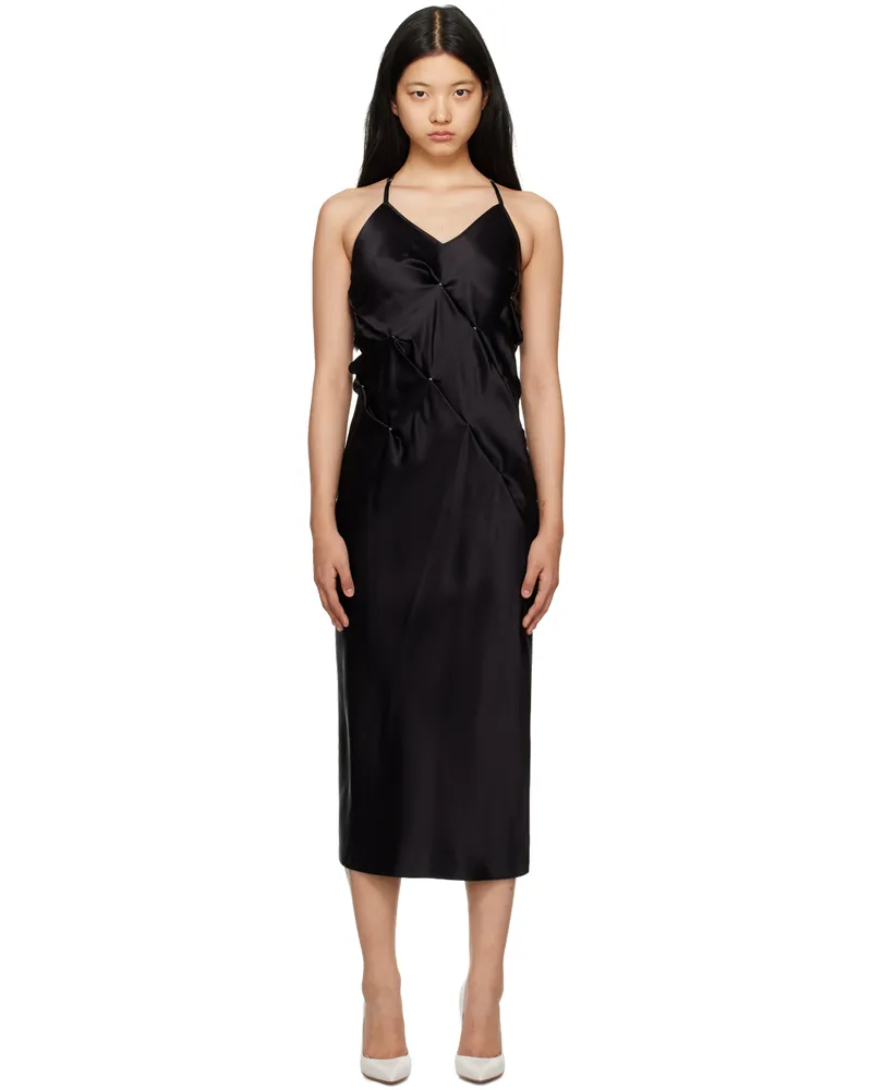 1017 ALYX 9SM Black Snap Midi Dress Blk0001