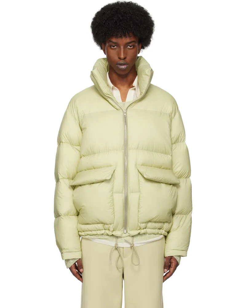 AURALEE Khaki Super Light Nylon Ripstop Down Jacket Light