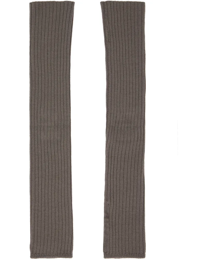 Rick Owens Gray Hollywood Rasato Knit Arm Warmers 34