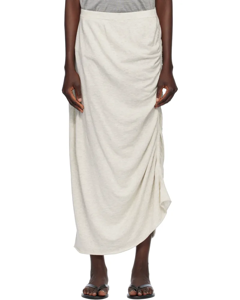 Lauren Manoogian Gray Drape Maxi Skirt M09