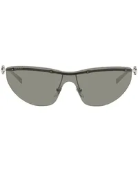 Gucci Silver Rimless Sunglasses Silver-silver-grey