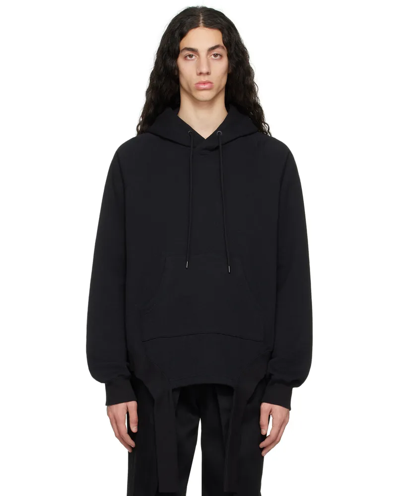 Johnlawrencesullivan Black Extended Trim Hoodie Black