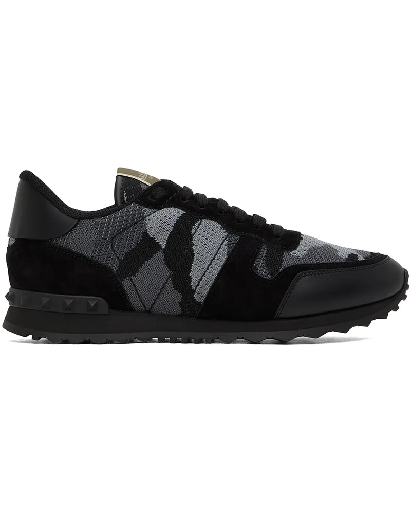 Valentino Garavani Black Rockrunner Sneakers 52v