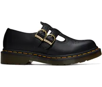 Black 8065 Smooth Leather Mary Jane Loafers