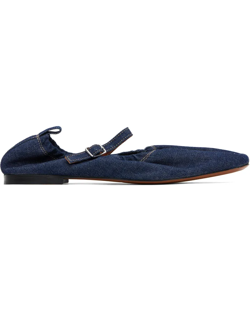 Kitsuné Blue Denim Ballerina Flats P470