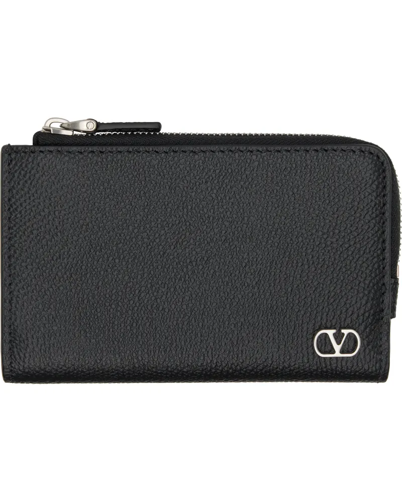 Valentino Garavani Black VLogo Signature Compact Wallet 0no