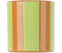 Green Striped Tazza Mug