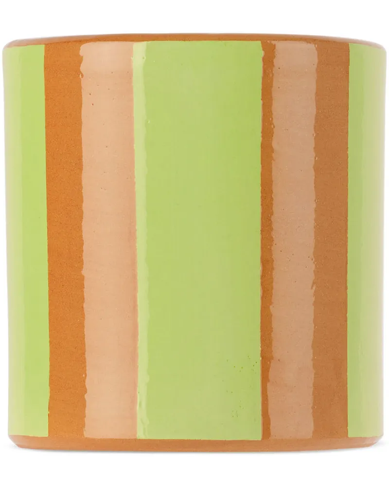 Green Striped Tazza Mug