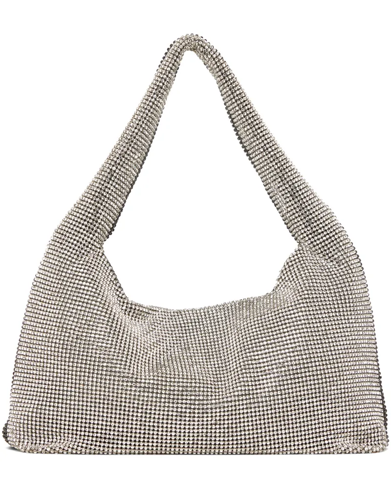KARA Silver & Black Armpit Bag White