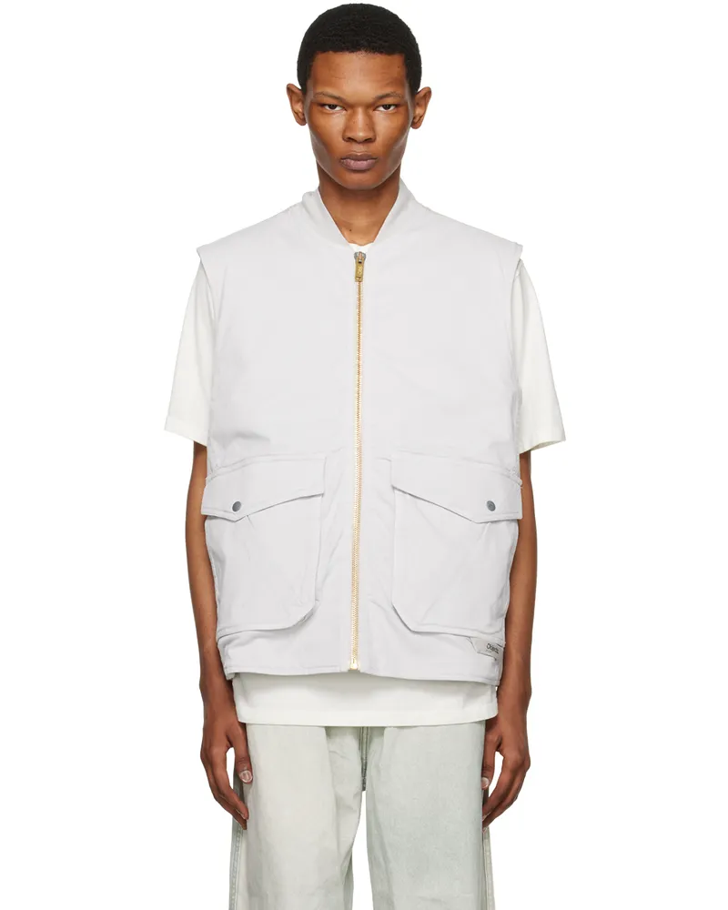 Objects IV Life Gray Cargo Vest Pale