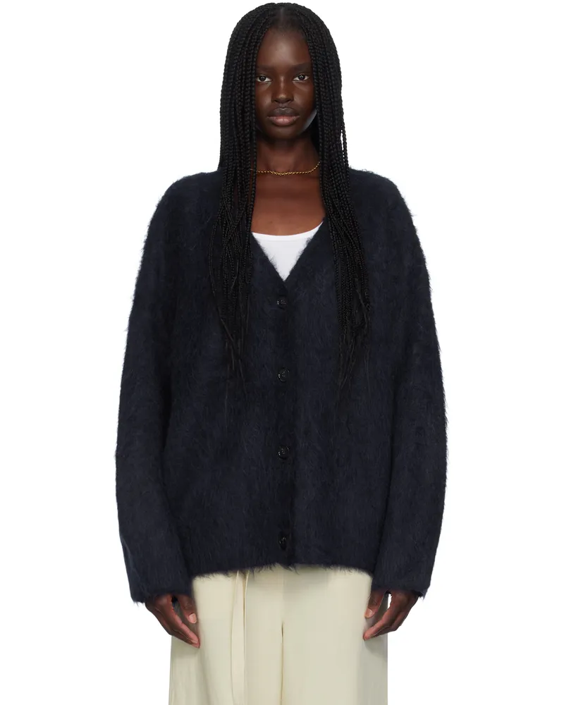 Totême SSENSE Exclusive Navy Boxy Cardigan 016