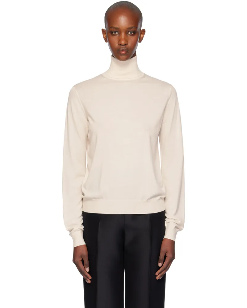 The Row Off-White Heva Turtleneck Shell