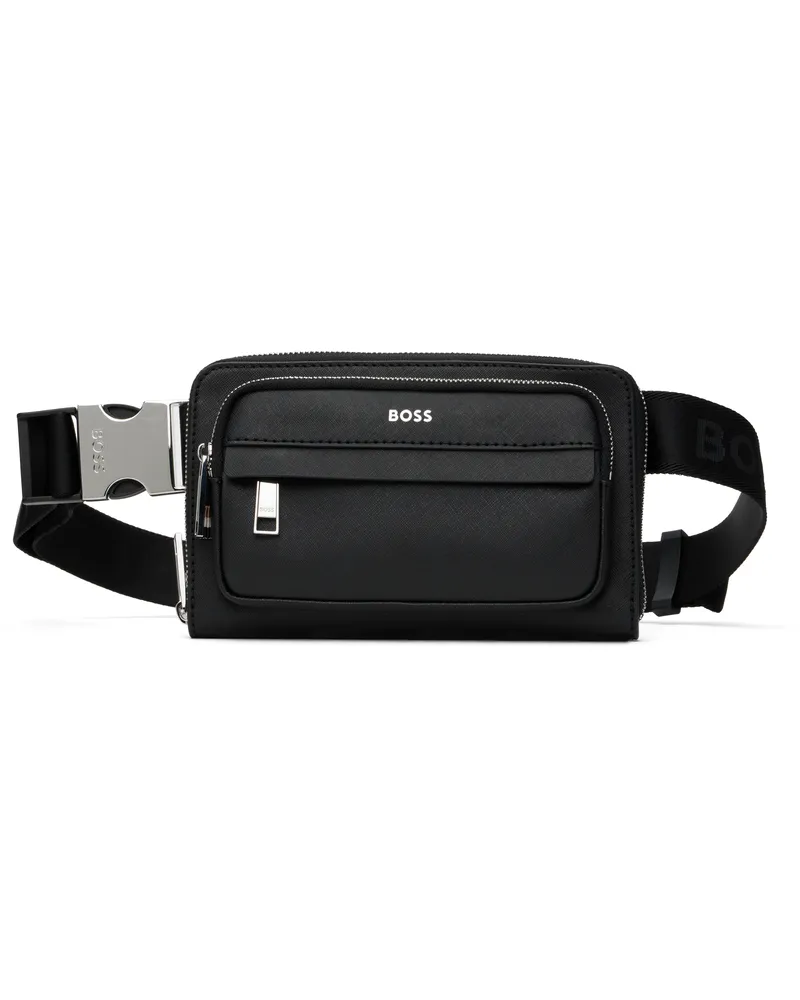 HUGO BOSS Black Saffiano Leather Bag 001-black