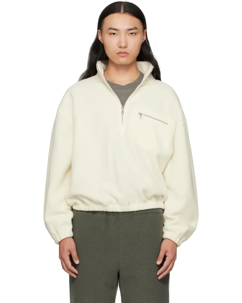 Rier Off-White Fleece Sweater White