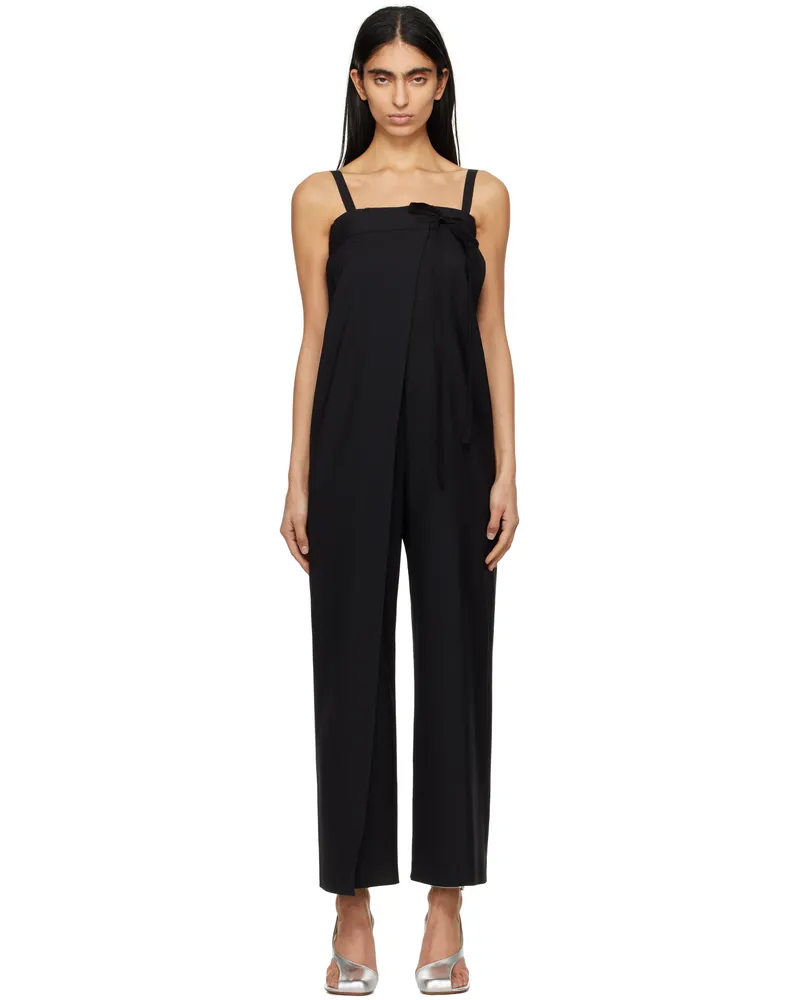 Maison Margiela Black Tailoring Wool Canvas Trouser Jumpsuit 900