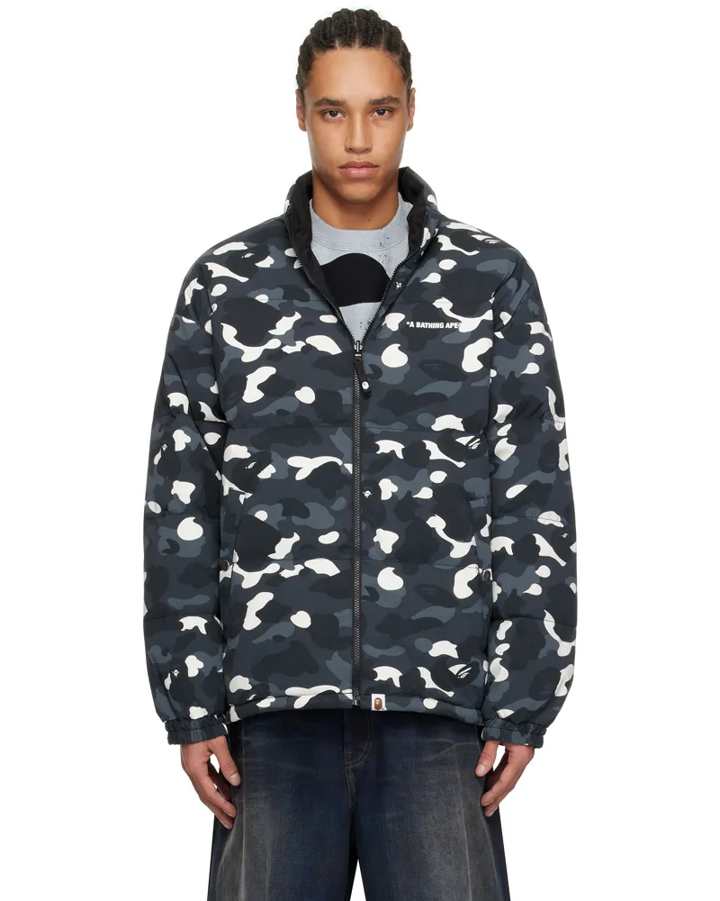 BAPE Black City Camo Reversible Down Jacket Black