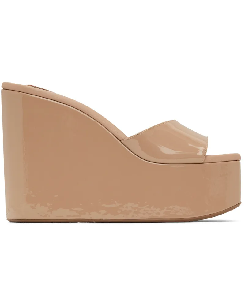 Alaïa Pink Platform Wedge Mules 117