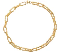Gold VC042 Signature Large Box Chain Necklace