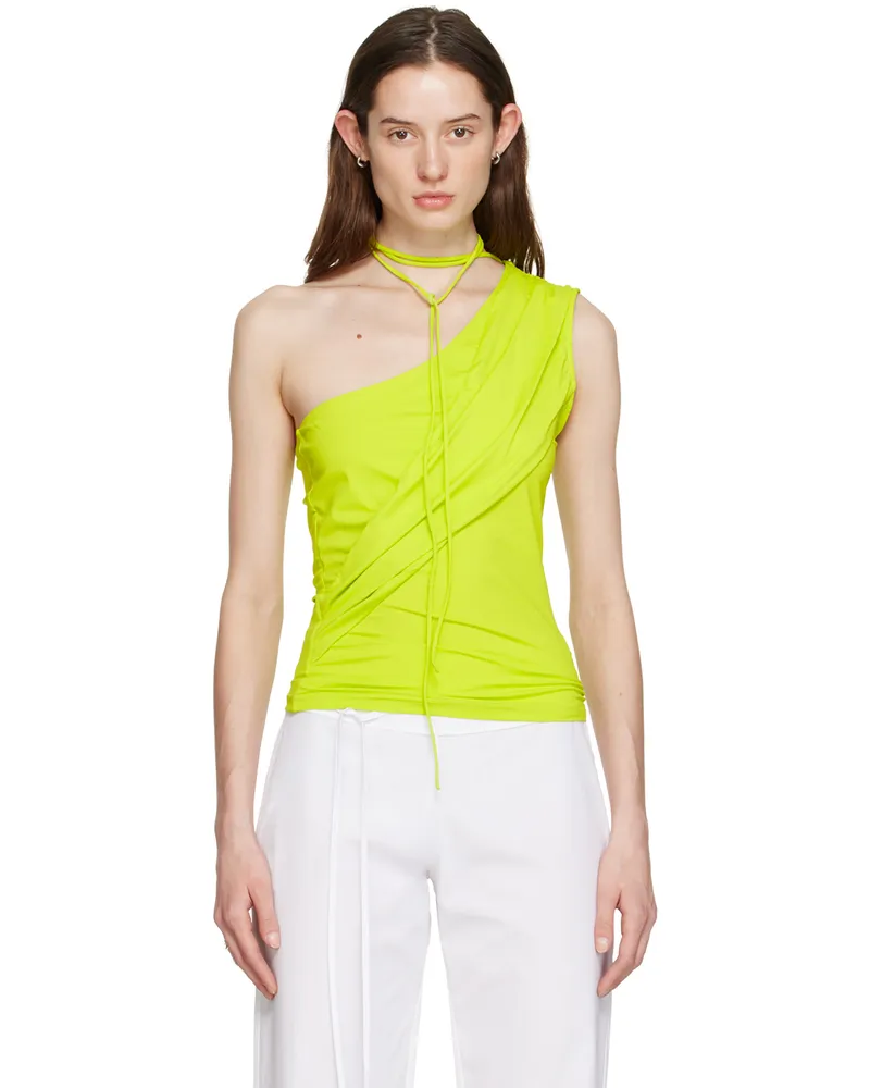 Saks Potts Green Phoebe Tank Top Neon