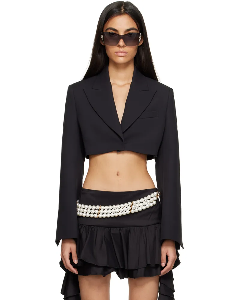 Blumarine Black Cropped Blazer N0990