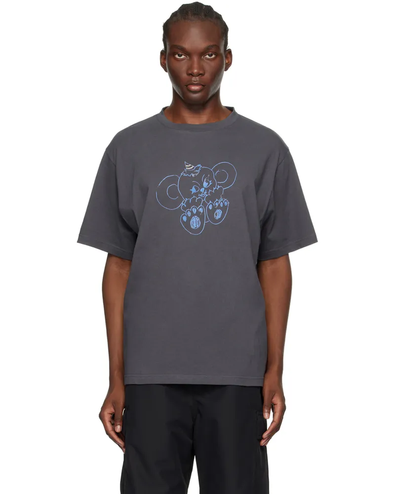 WE 11 DONE Gray Monster T-Shirt Charcoal