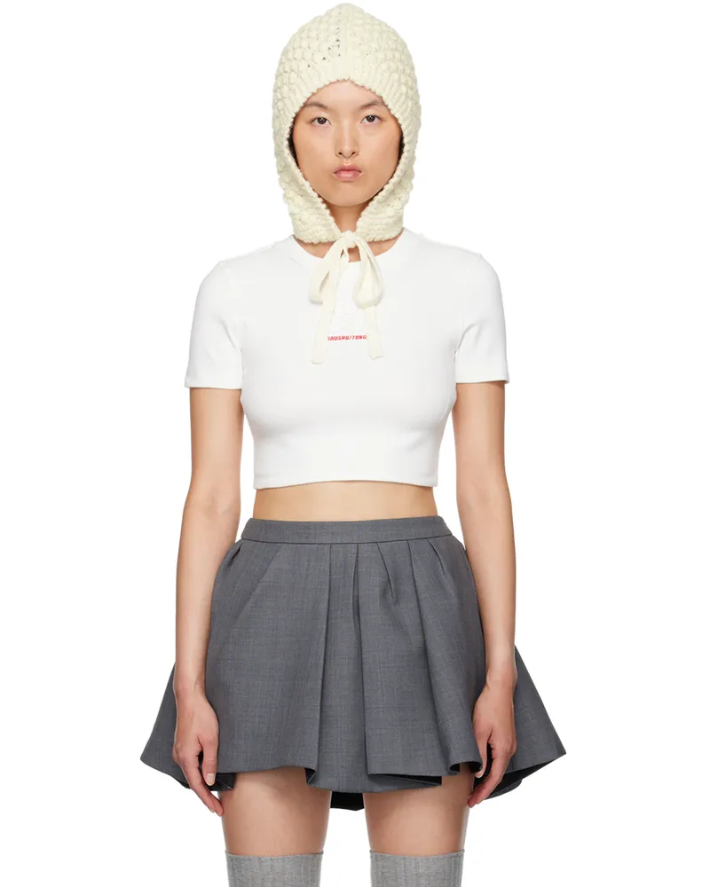SHUSHU/TONG White Embroidered-Logo T-Shirt Wh100