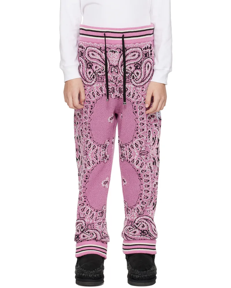 Amiri Kids Pink Bandana Sweatpants Pink