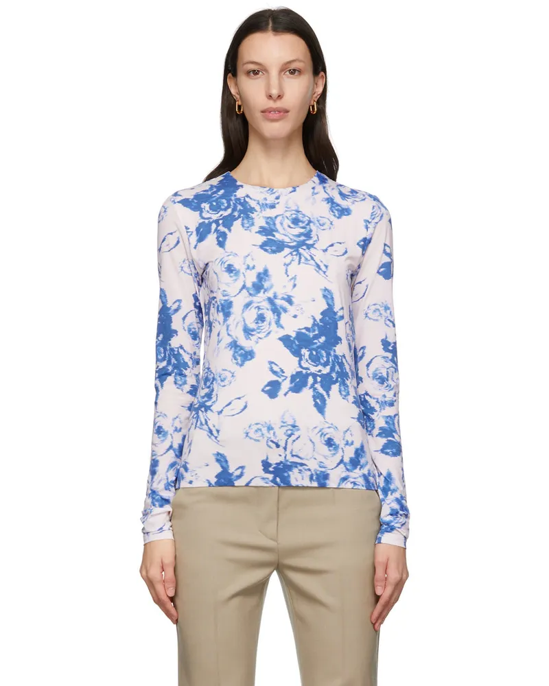 SPORTMAX Pink & Blue Sofocle T-Shirt Blue